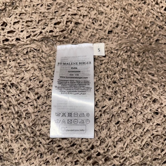 NWT By Malene Birger Woman Evine Beige Linen Cotton Blend Mesh Maxi Dress - Picture 6 of 10